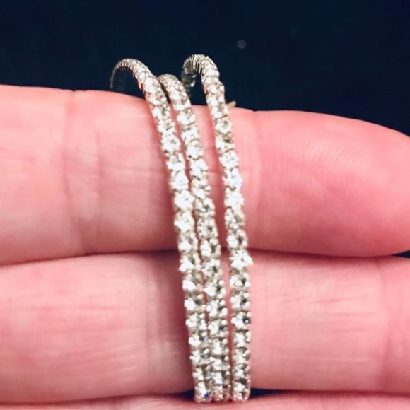 Cescabelle Silver / Crystal 3 Stretch Bracelets - Picture 7 of 8